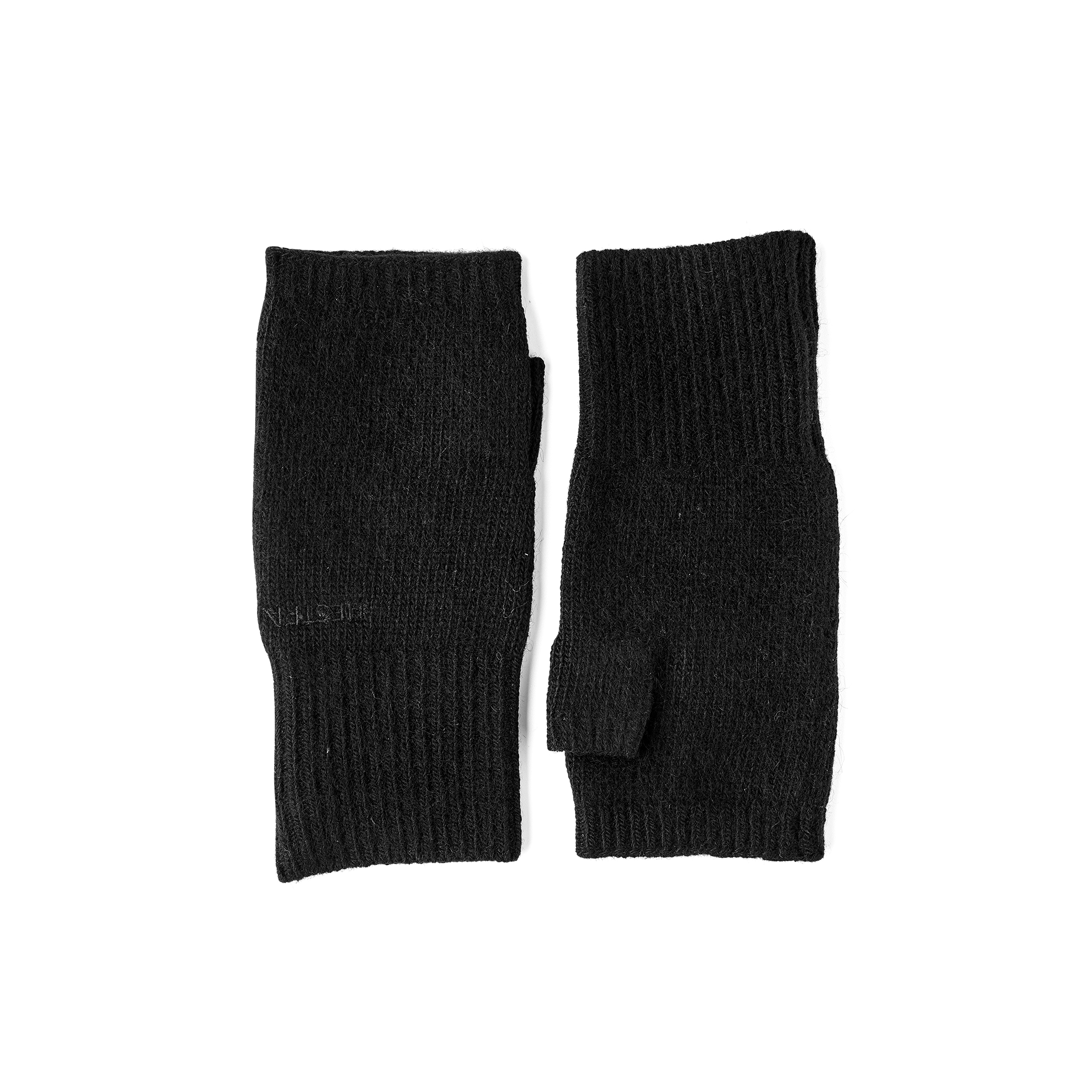 Black knitted cashmere wrist warmer