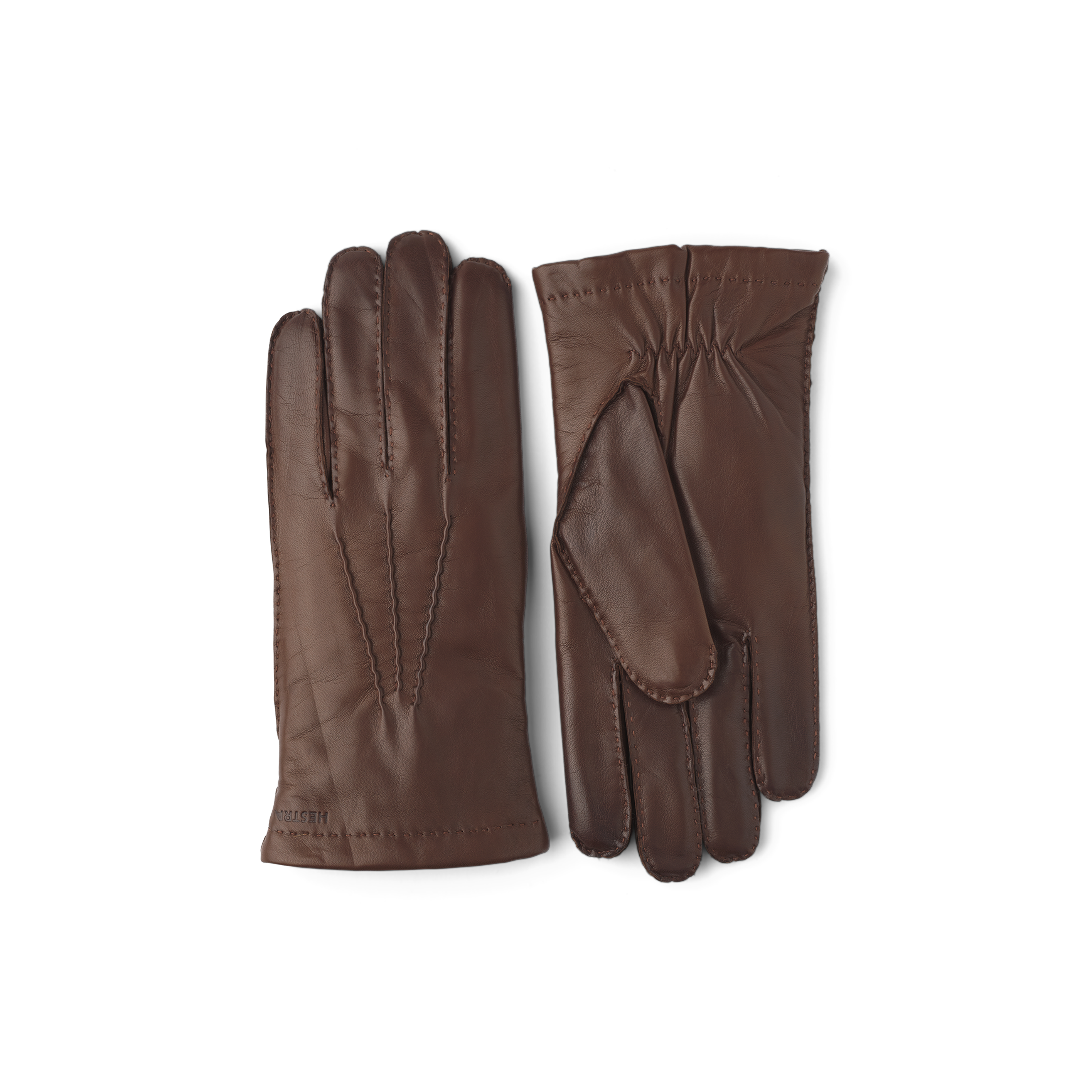 Brown hand-sewn hairsheep leather glove