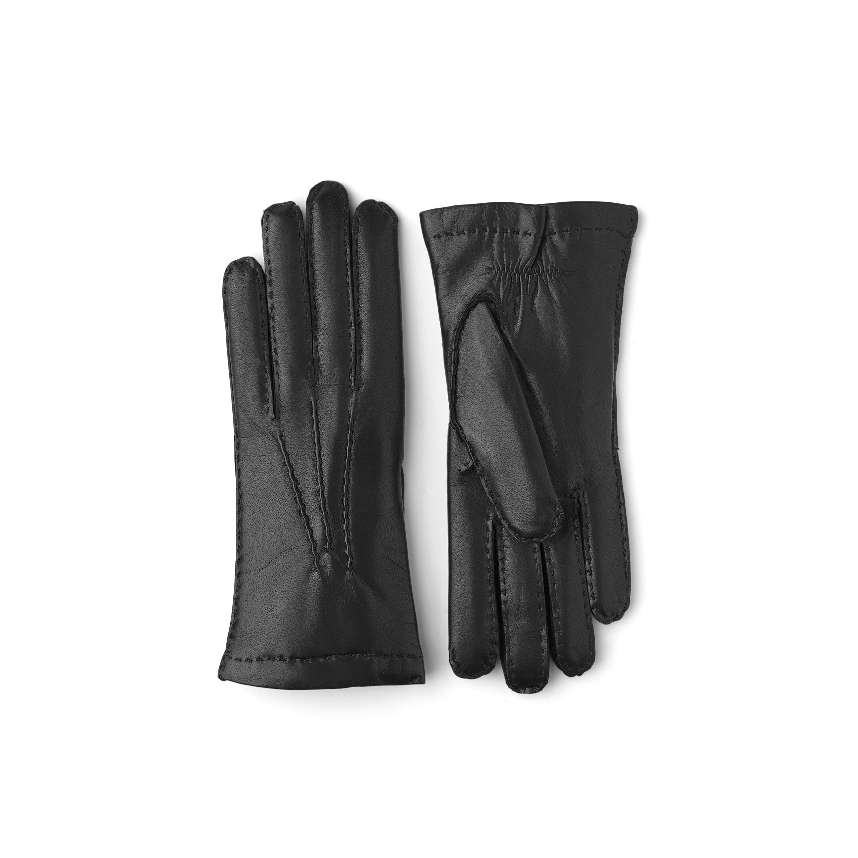 Black hand-sewn hairsheep leather glove