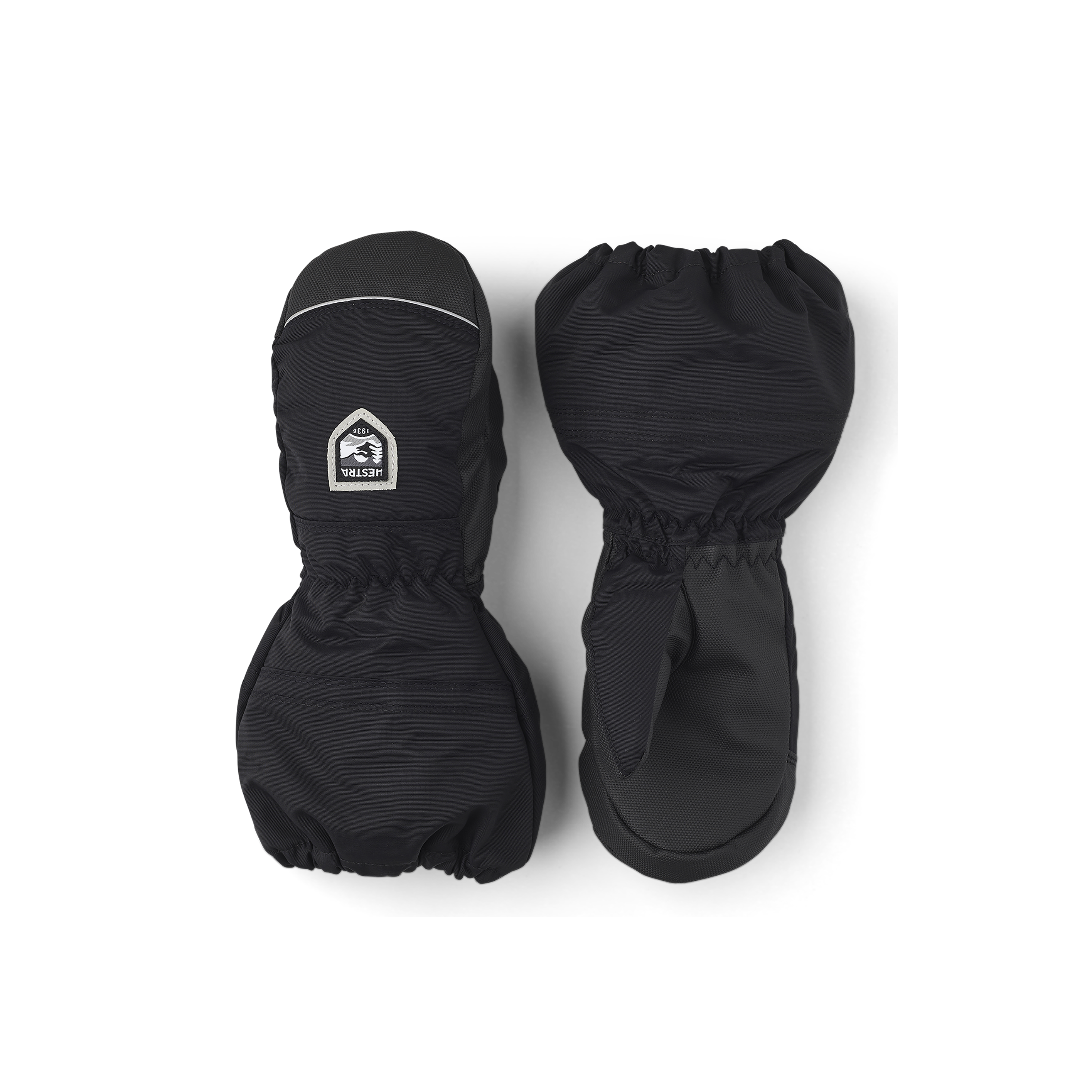 Black fabric mitten with black palm