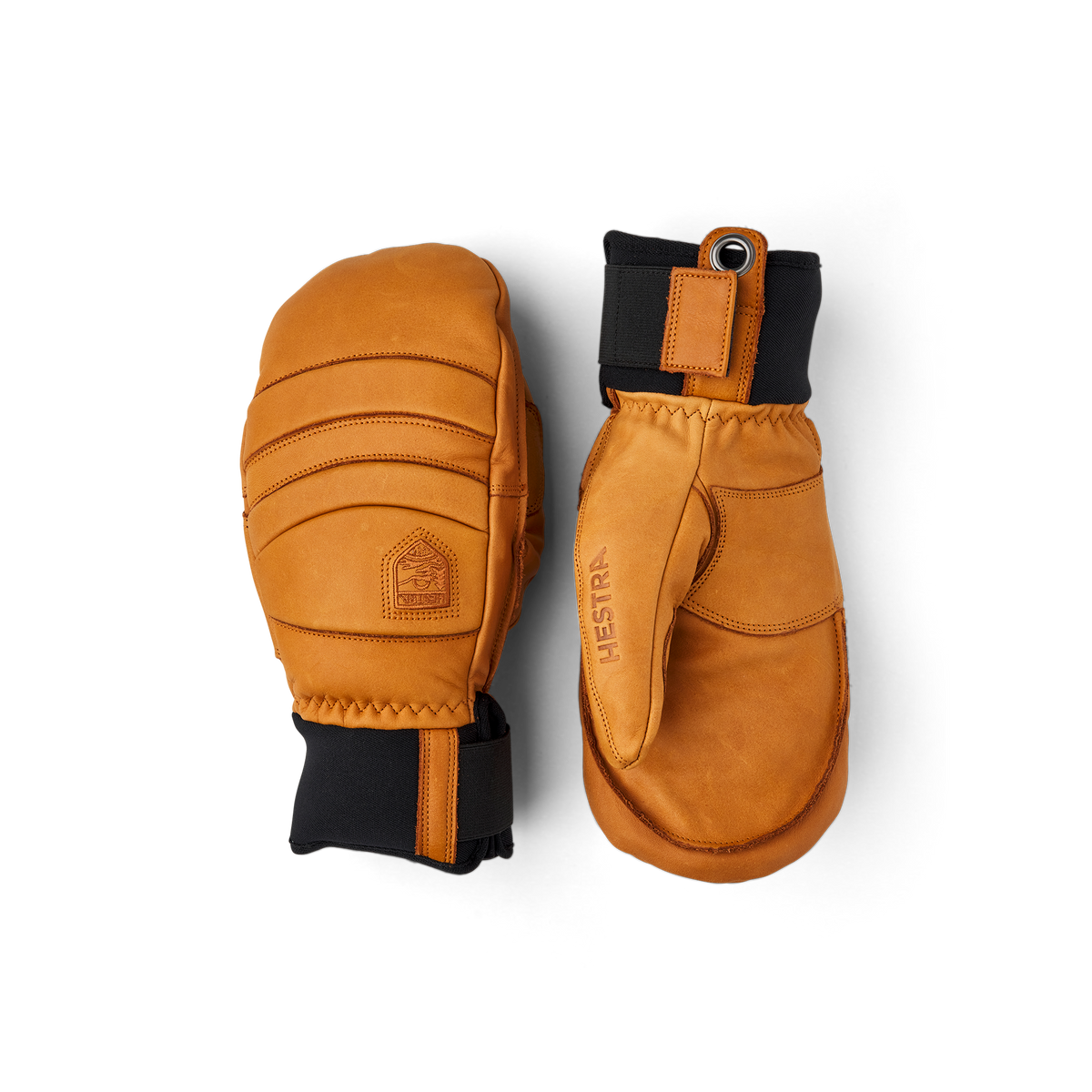 Light brown cow hide mitten