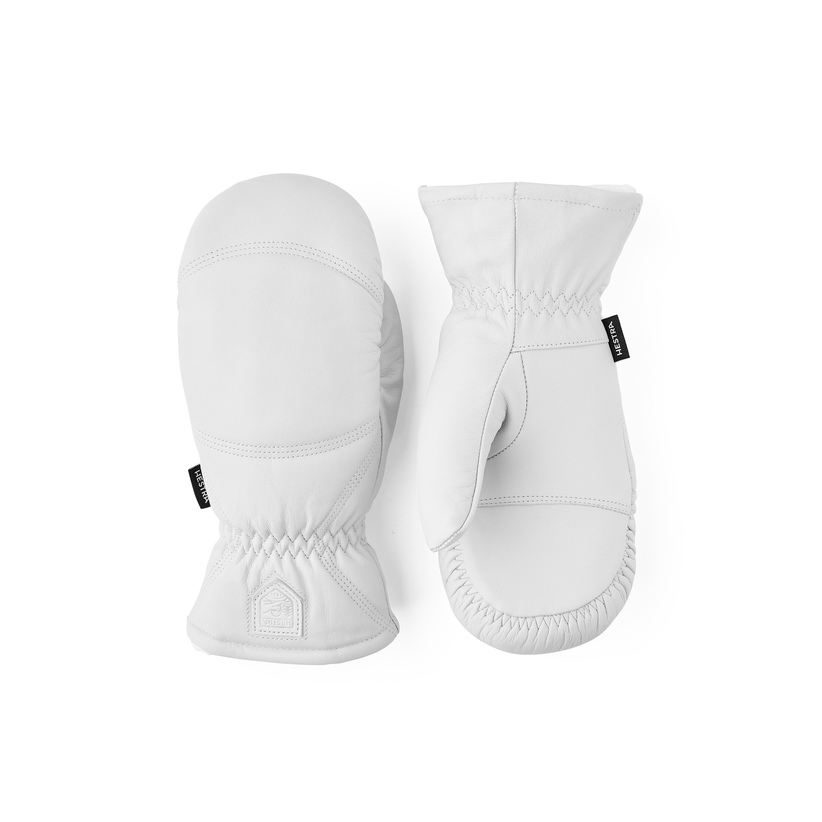 White goat leather mitten