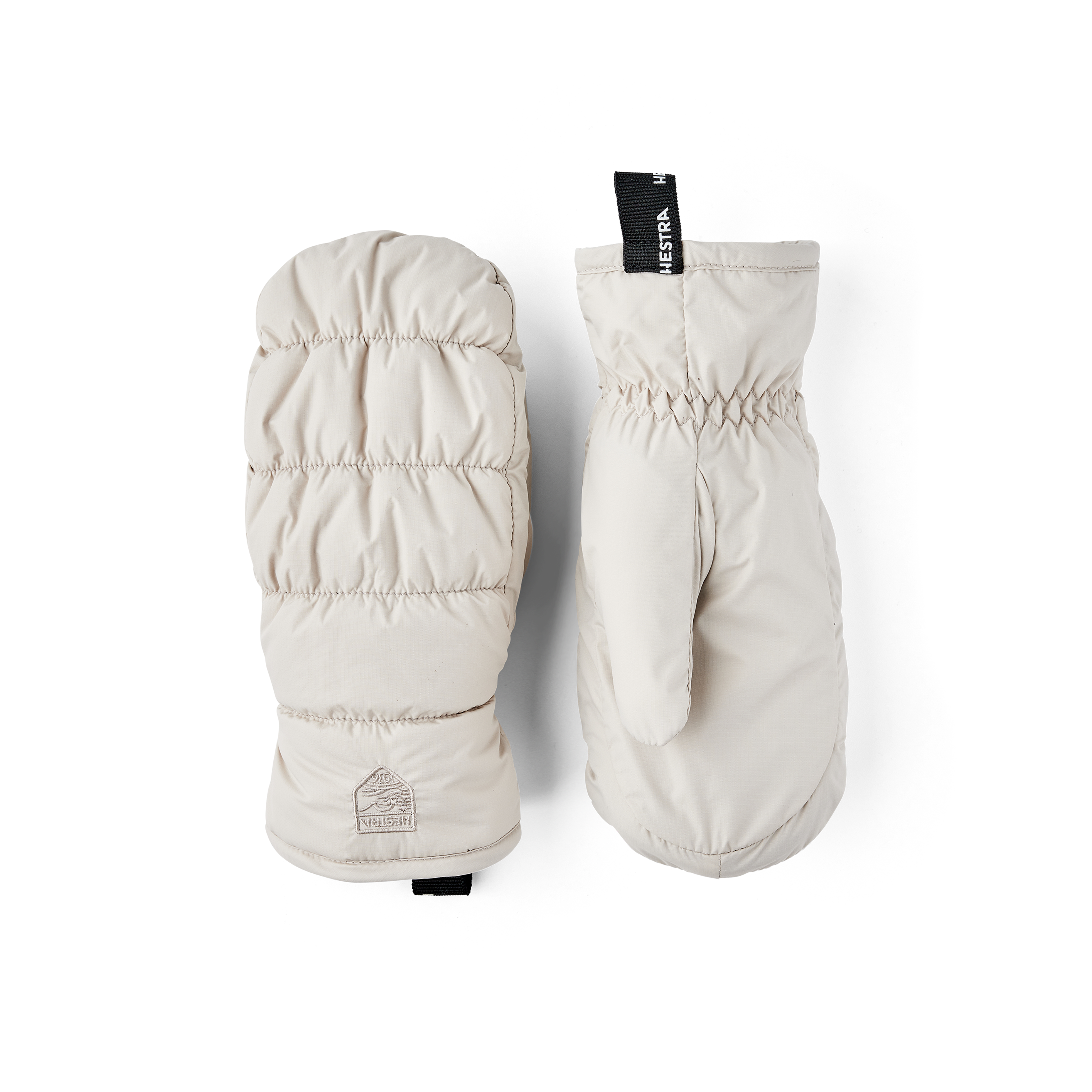 Light beige fabric mitten