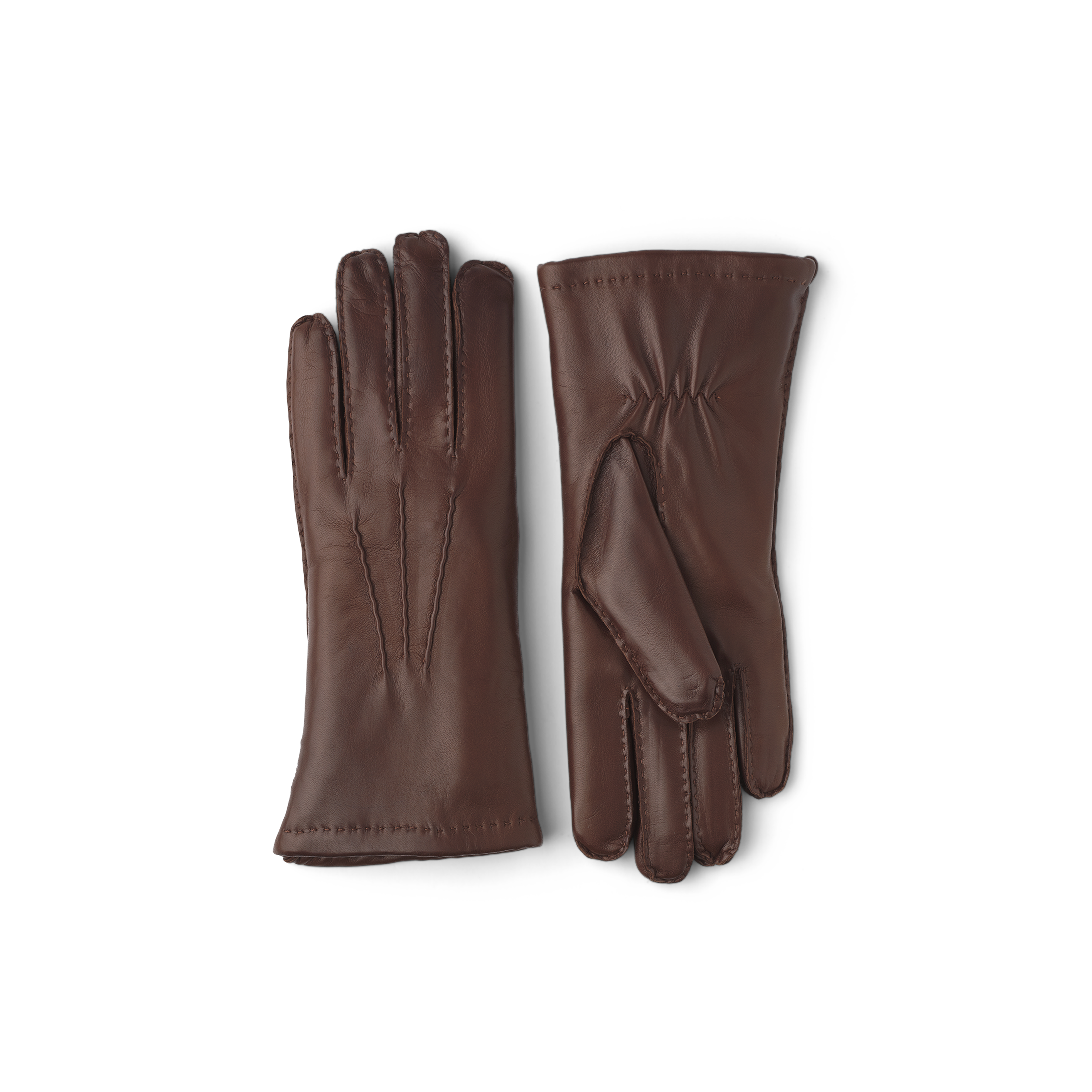 Brown hand-sewn hairsheep leather glove