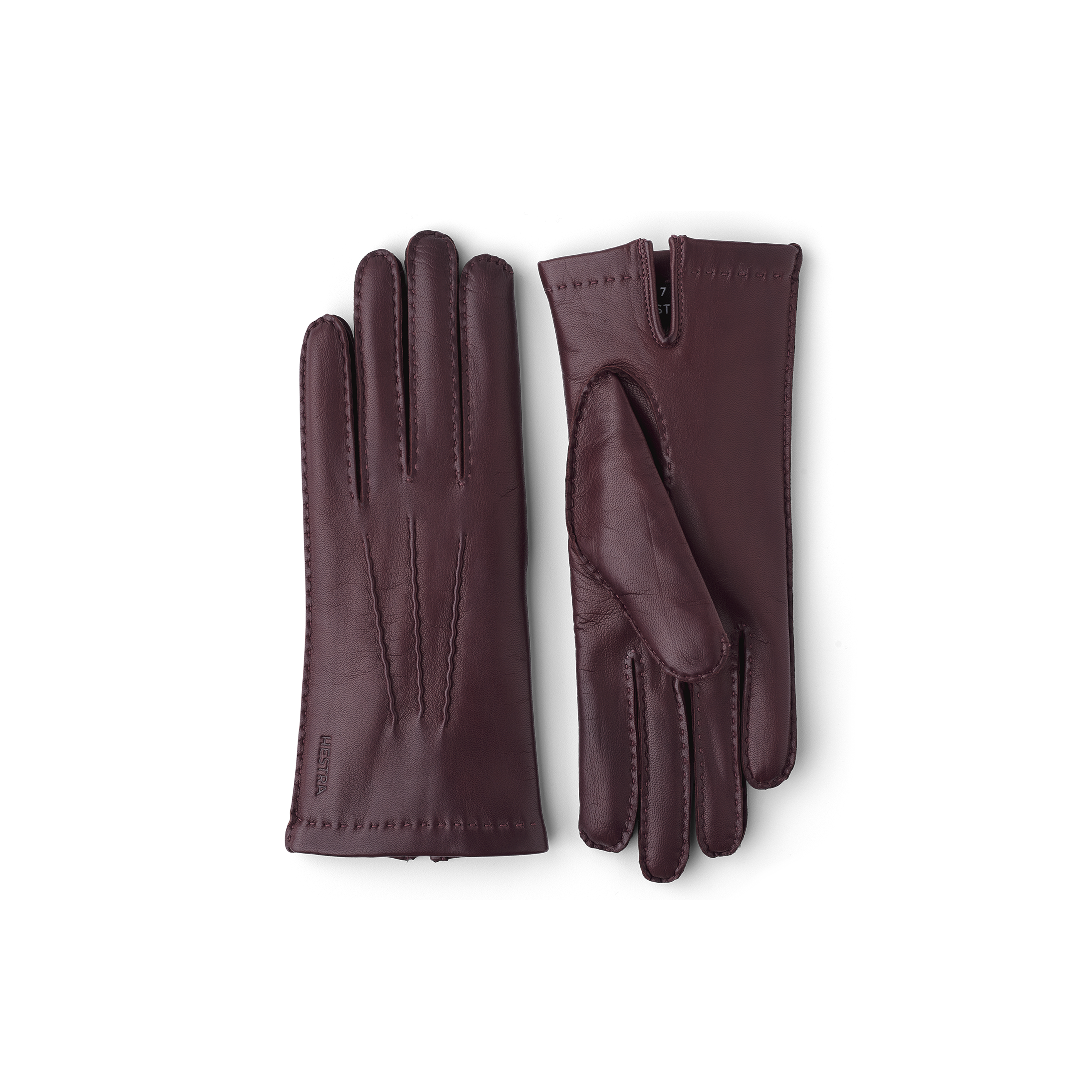 Brown hand-sewn hairsheep leather glove