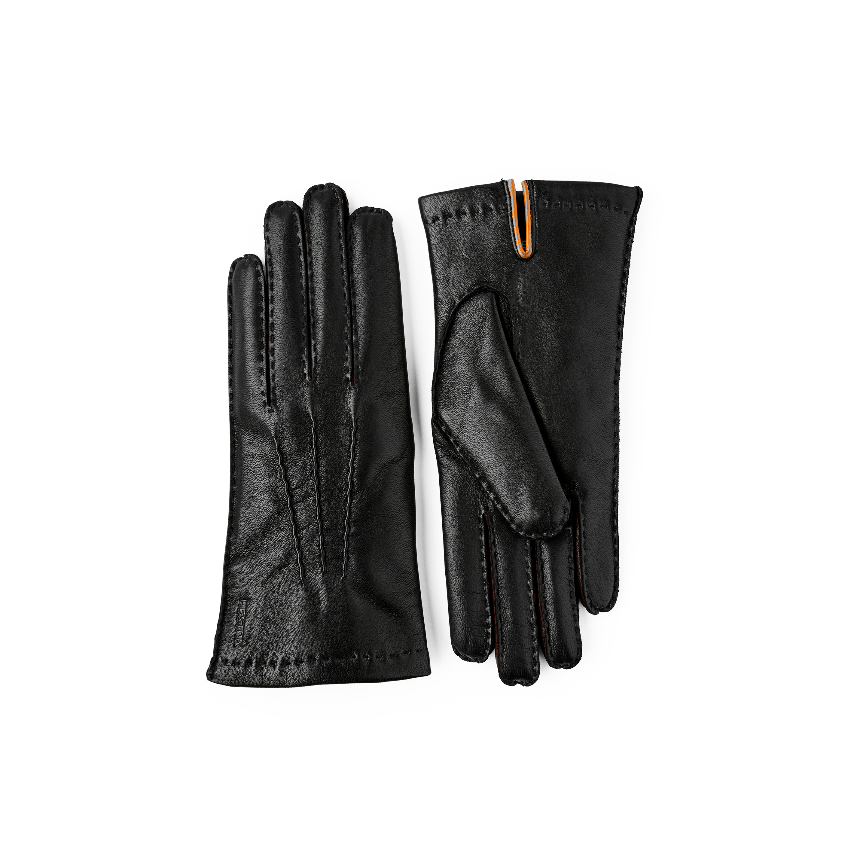 Dark purple hand-sewn hairsheep leather glove