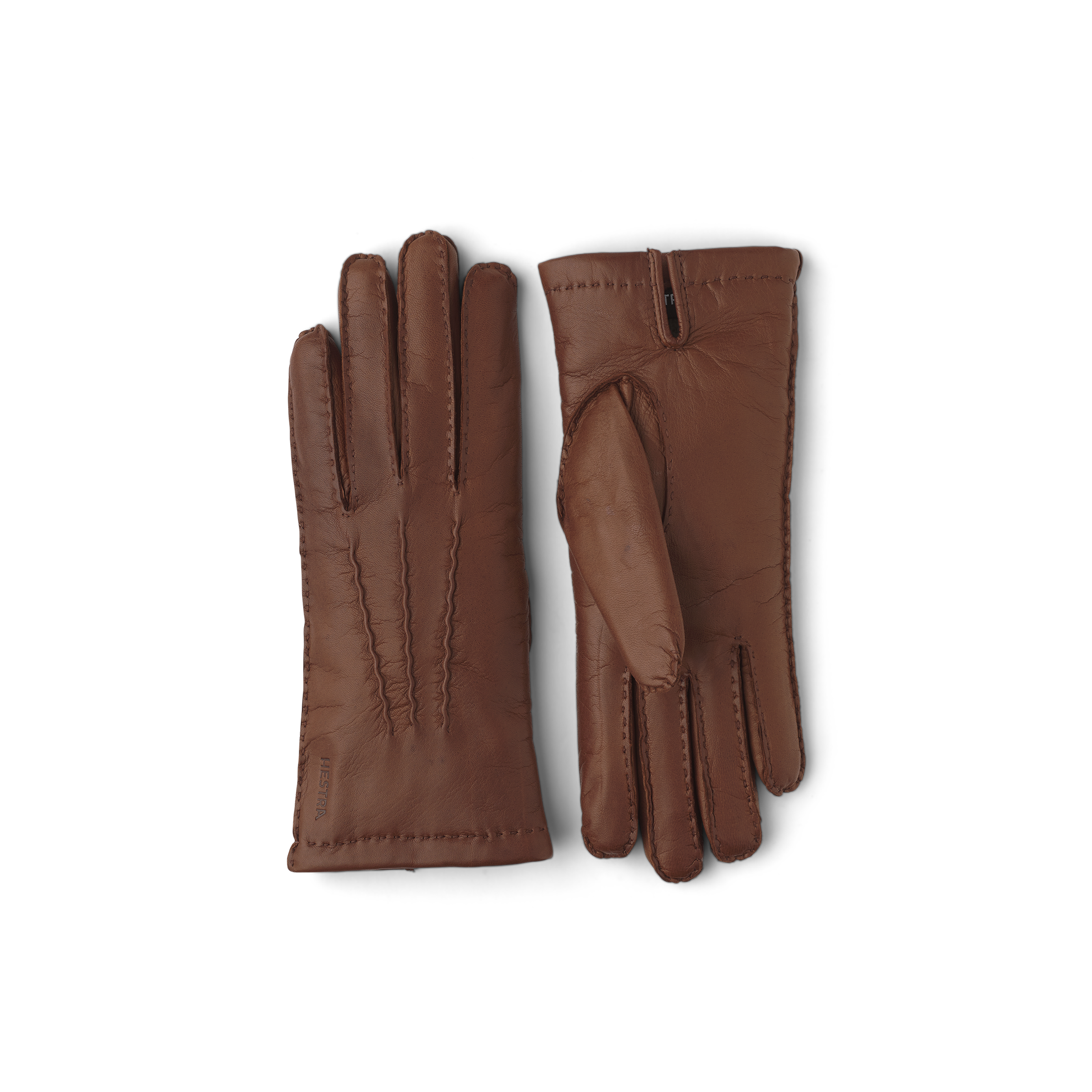 Medium brown hand-sewn hairsheep leather glove