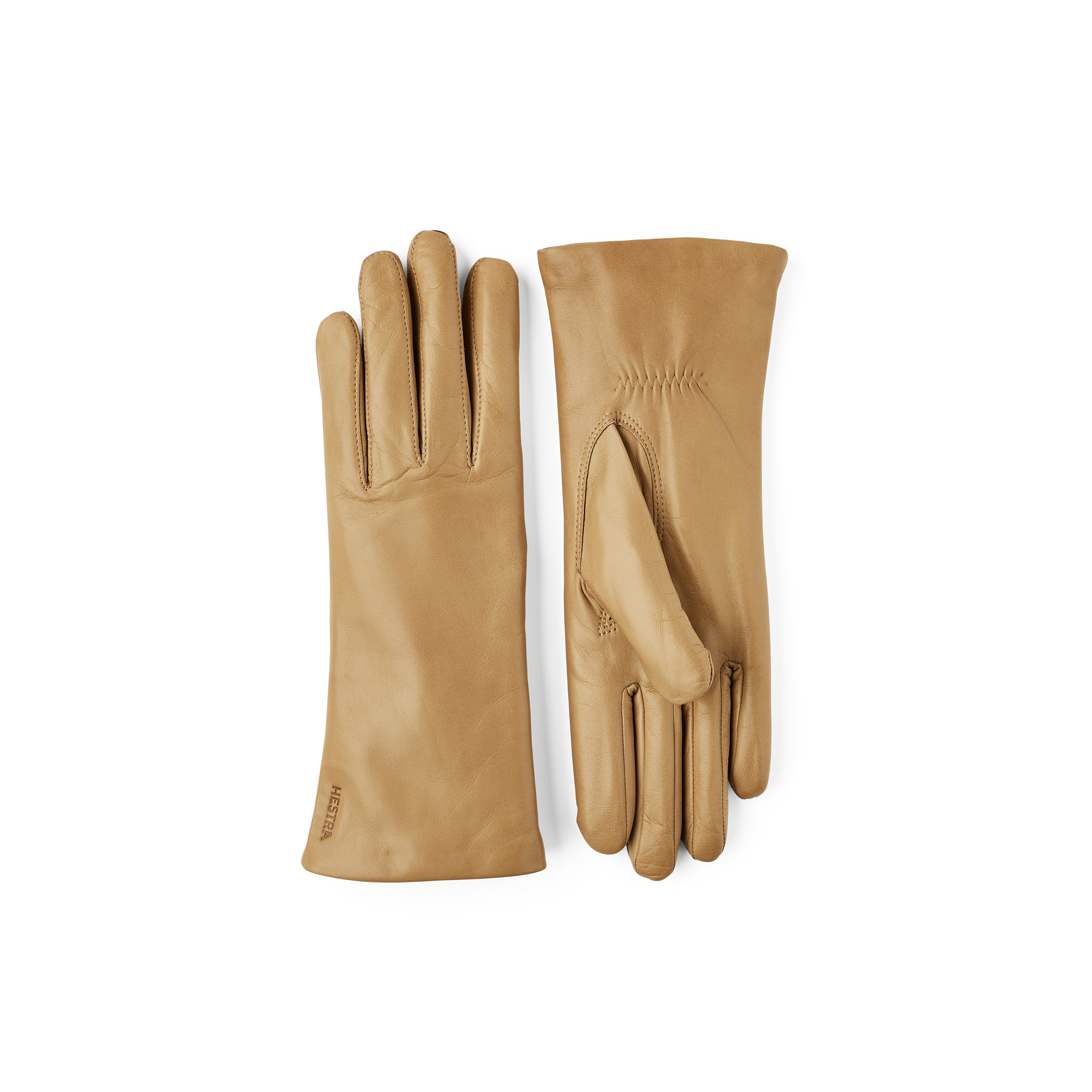 Dark purple machine-sewn hairsheep leather glove