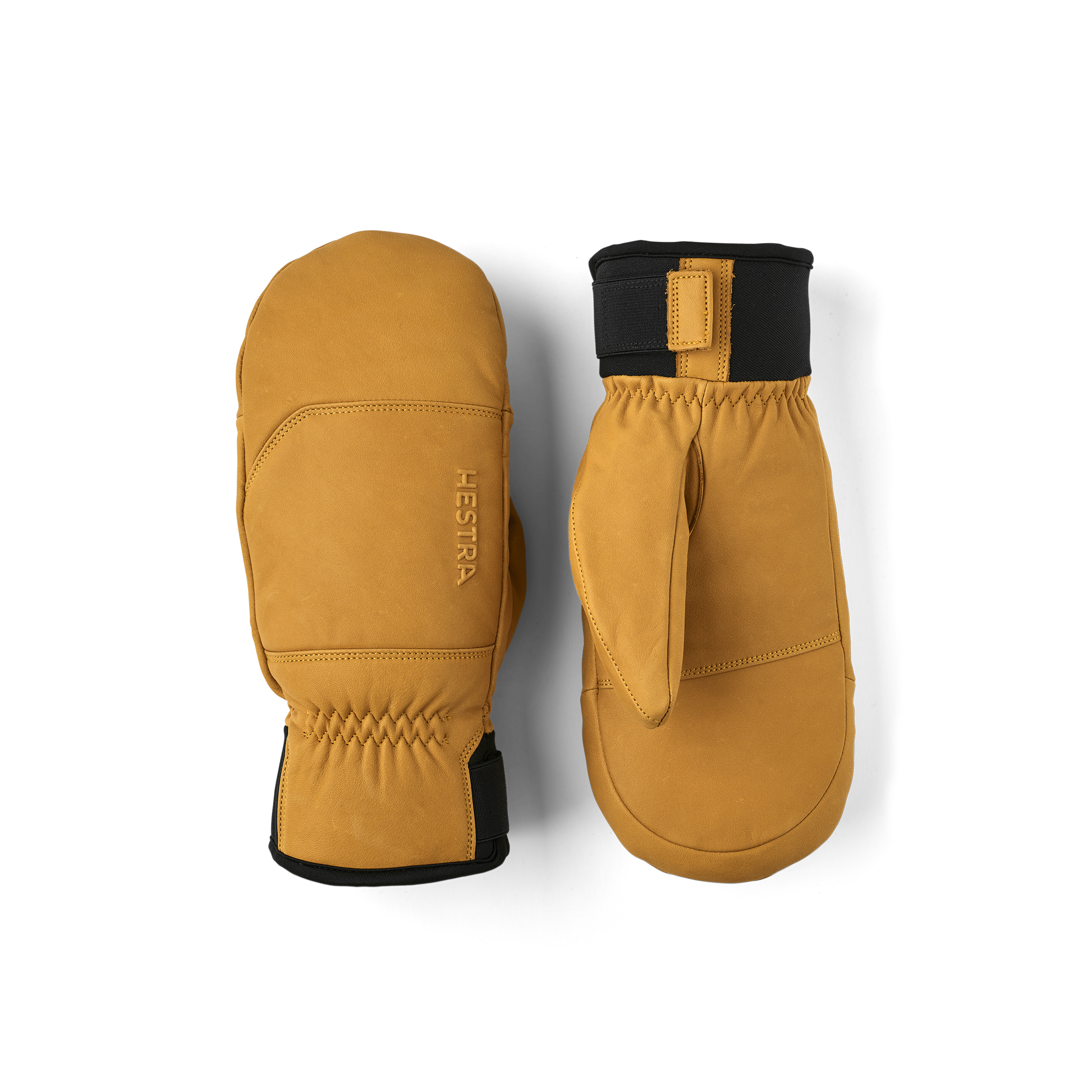 Light brown cow hide mitten