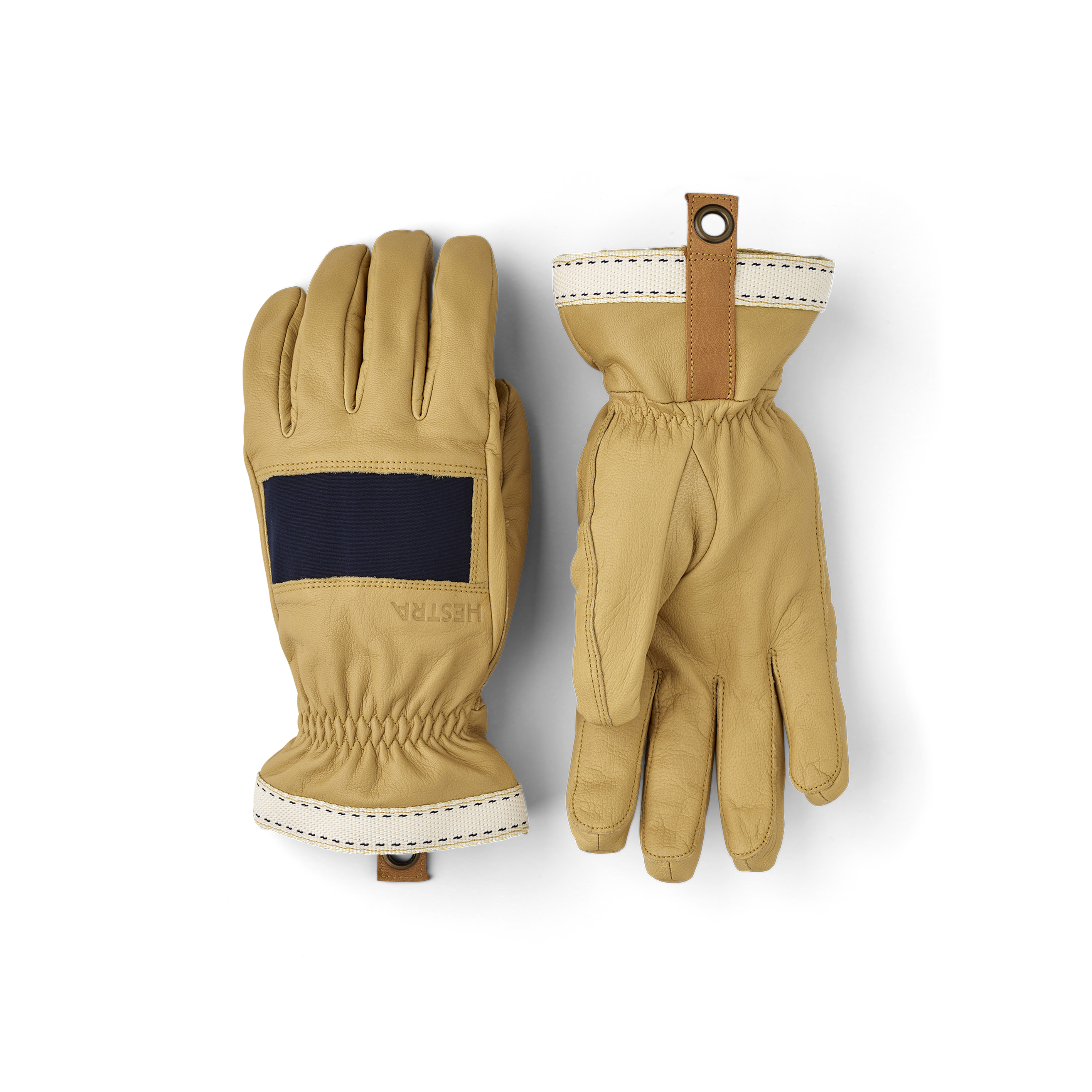 Yellow goat leather outdoor glove
