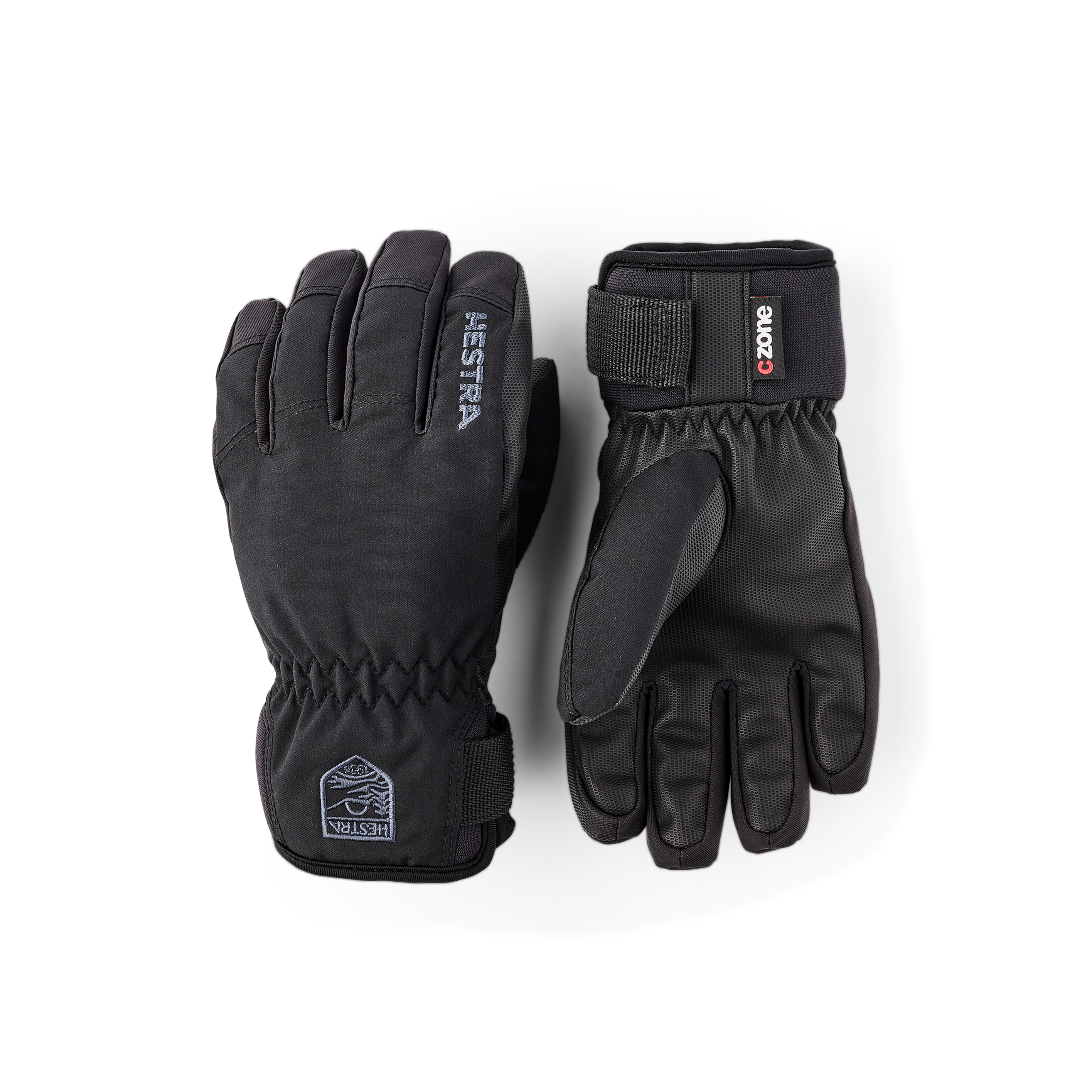 Black fabric children’s glove with black palm