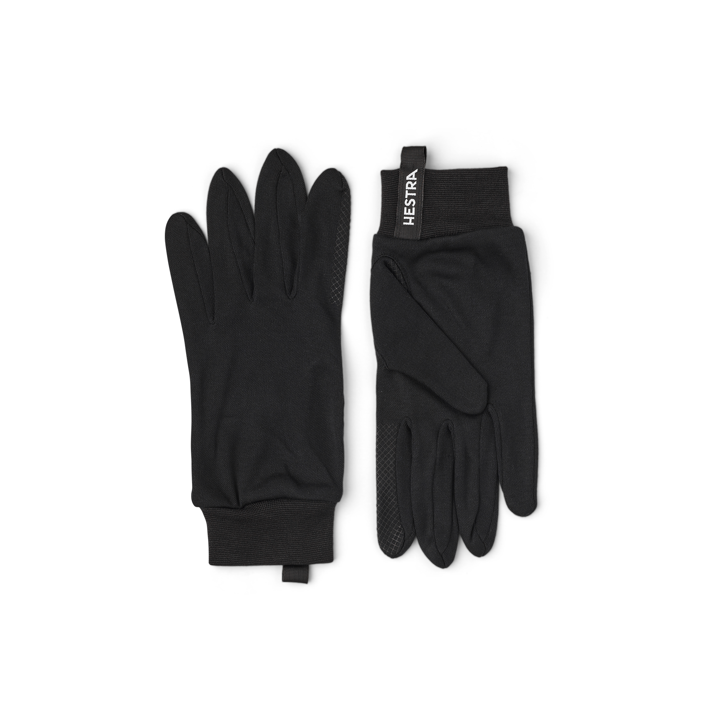Black silk inner glove with touch function